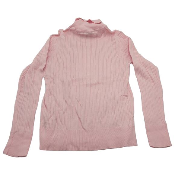 Talbots Sweaters - Talbots M Pink Ribbed Turtleneck Sweater